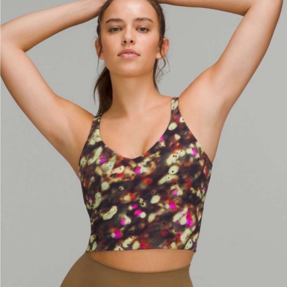 Lululemon Align Tank Soft Focus Splatter Green Like New size 6